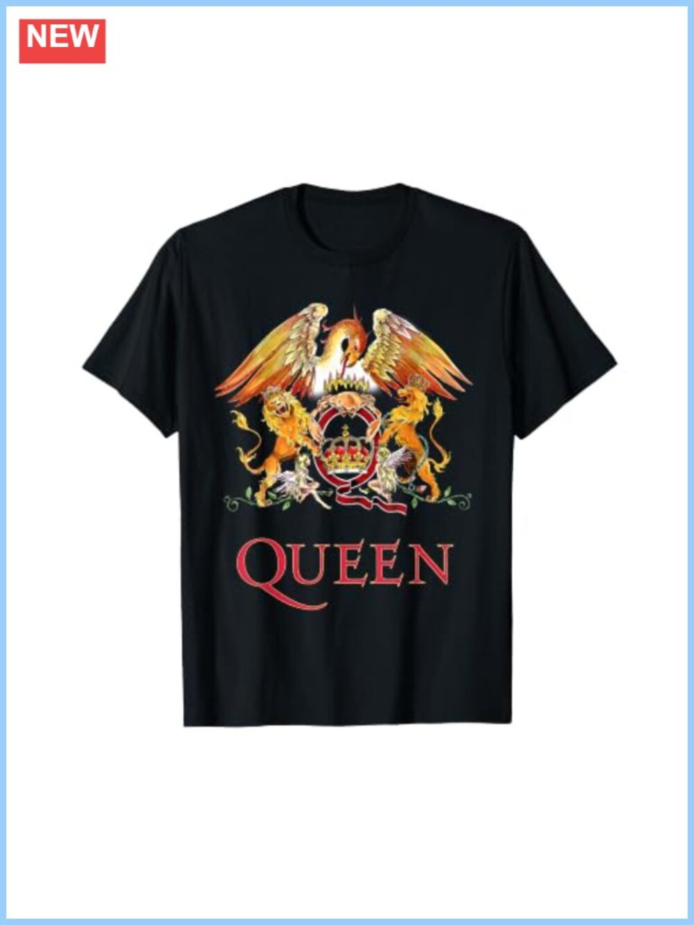 Queen Band Classic Crest T-Shirt Short Sleeve Music Tee